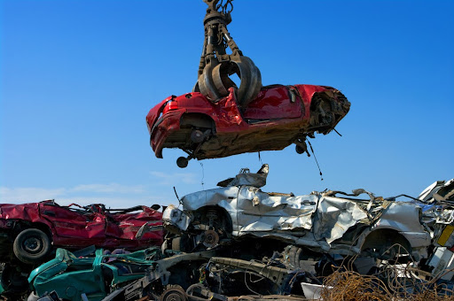 Junk cars as a valuable source for selling scrap metal materials.